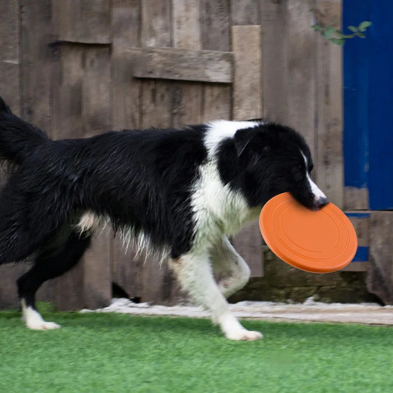 Flying Disc Dog Toy – Silicone Interactive Fetch Disc