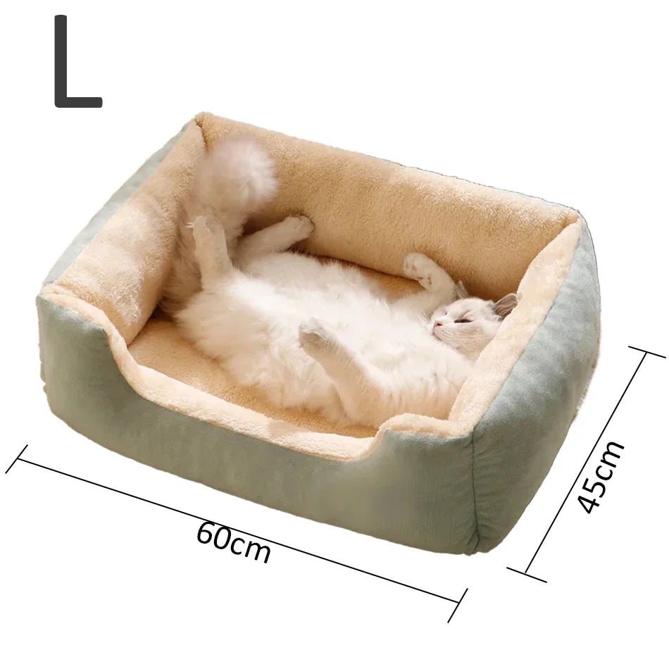 Cat Bed, Soft Plush Kitten Sleeping Cushion for Home
