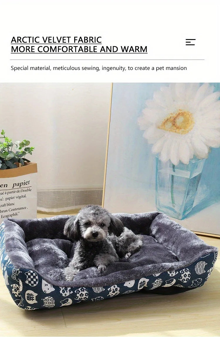 Pet Dog Bed – Soft Winter Sofa Mat for Small, Medium & Large Dogs
