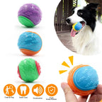Interactive Dog Toy – Squeaky Ball for Teeth Cleaning