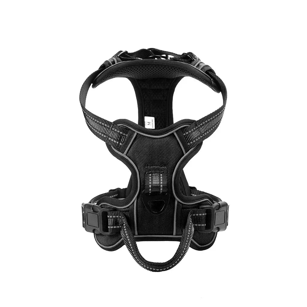 Reflective Dog Harness, Adjustable Nylon Vest with Leash
