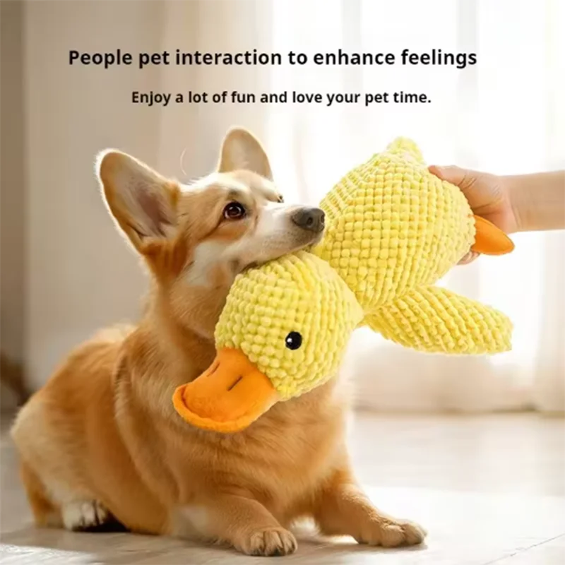 Squeaky Dog Toy Plush Duck Interactive Toy for Dogs