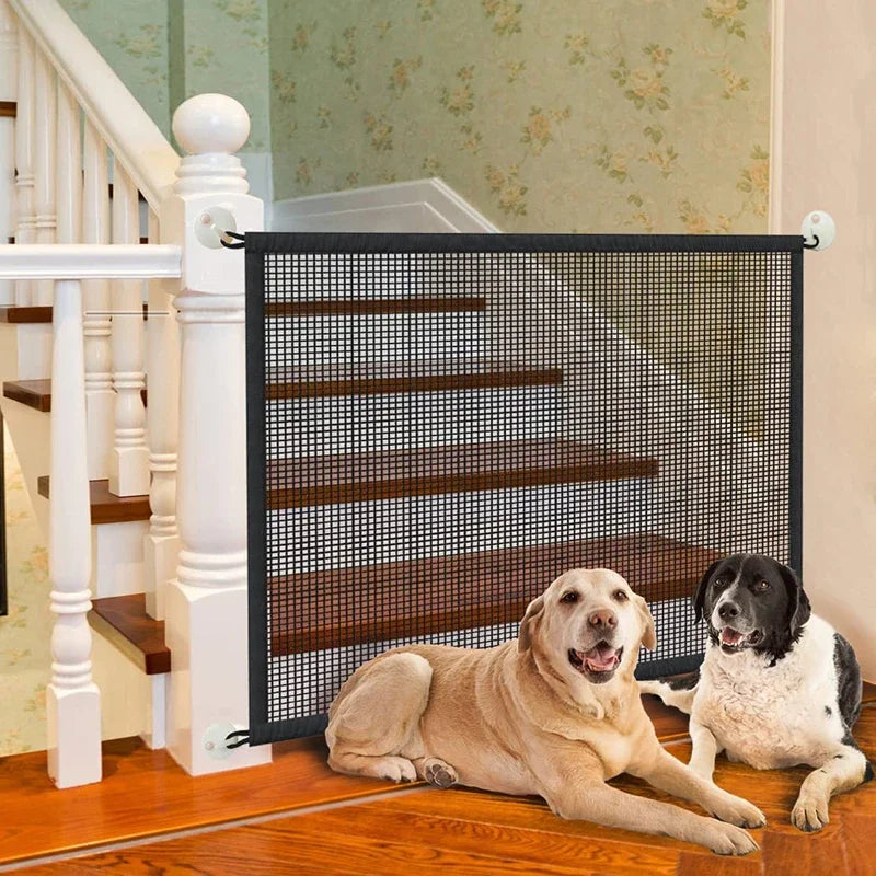 Dog Barrier Fence Folding Mesh Pet Gate for Indoor Safety