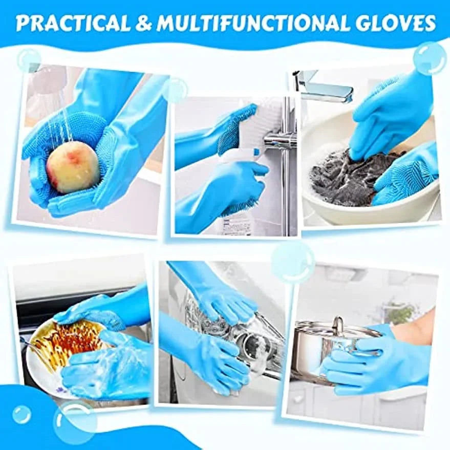 Pet Grooming Gloves, Silicone Dog & Cat Bathing Brush