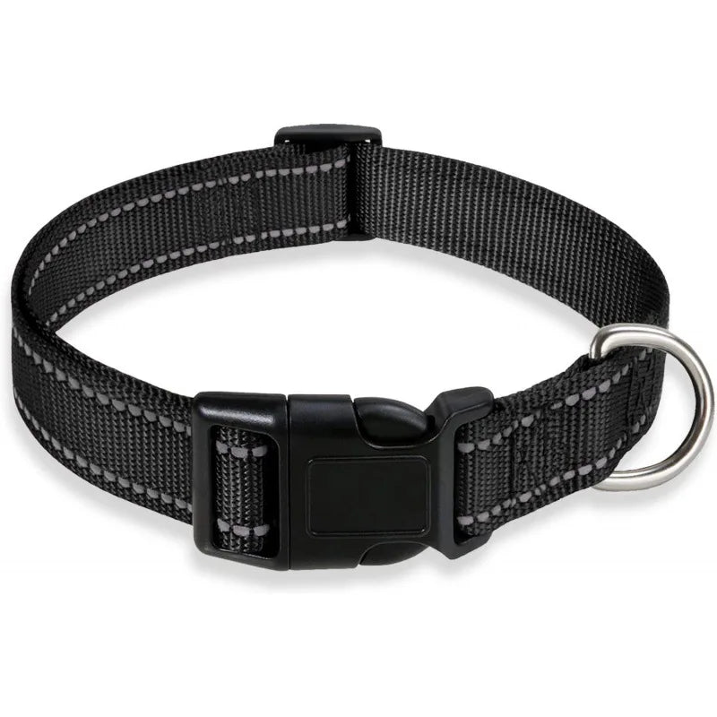 Reflective Dog Collar Adjustable Nylon Safety Collar for Small Dogs