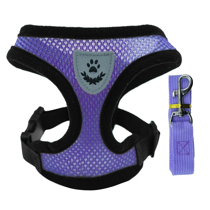 Adjustable Dog Harness Vest, Mesh Puppy Walking Harness