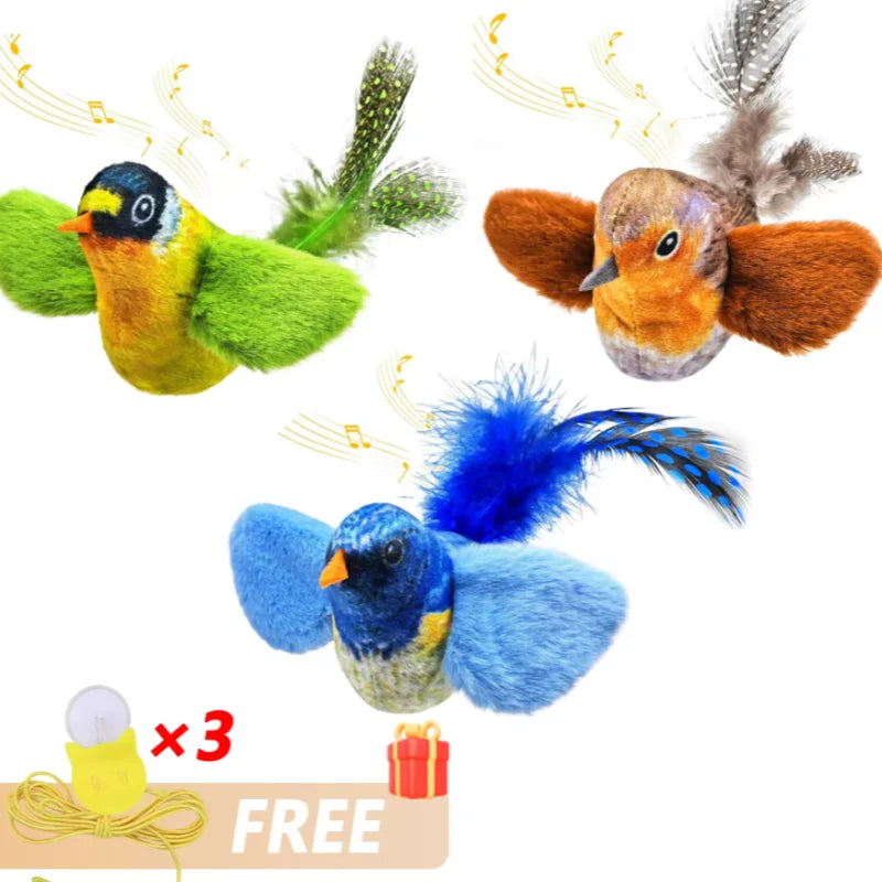 Bird Cat Toy with Catnip, Feather & Plush Design for Kittens