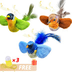 Lifelike Bird Cat Toy – Feather Plush Teaser for Kittens