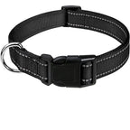 Reflective Dog Collar Adjustable Nylon Safety Collar for Small & Medium Dogs