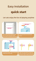 Automatic Interactive Cat Toy with Flying Feather & Elastic Rope