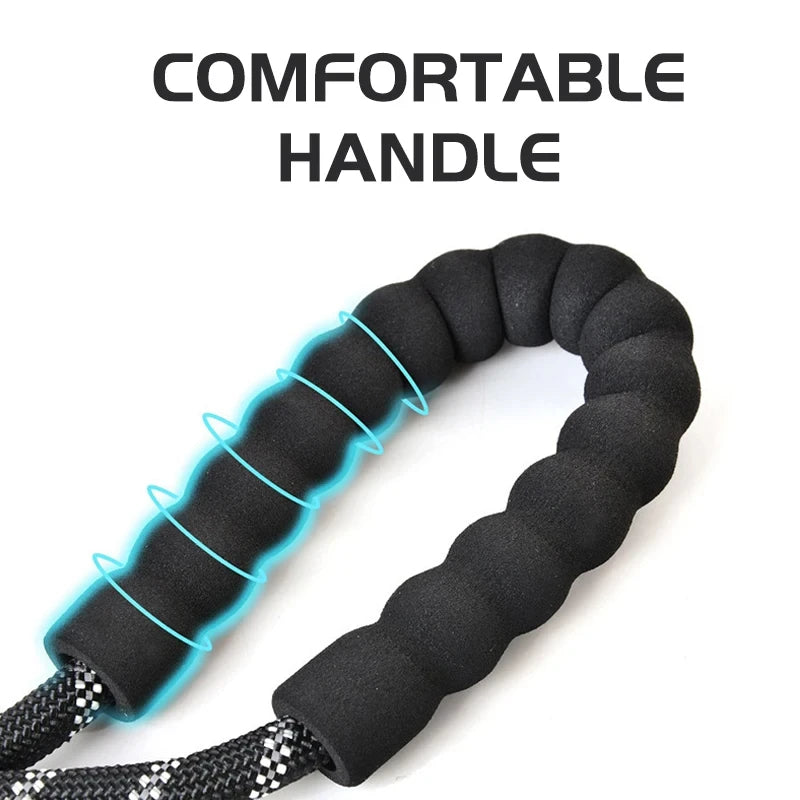 Reflective Dog Leash Heavy Duty Nylon Padded Handle