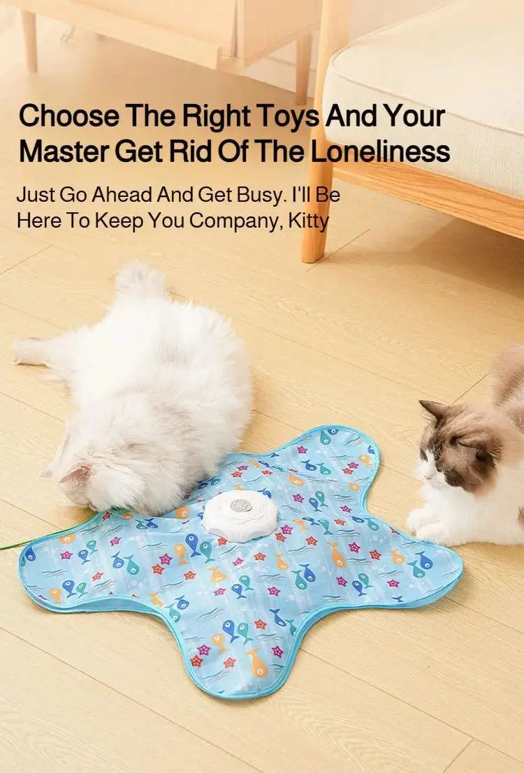 Interactive Cat Hide and Seek Toy – Motion Activated Feather Teaser