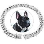 Cuban Link Dog Collar – Diamond Chain with Secure Buckle