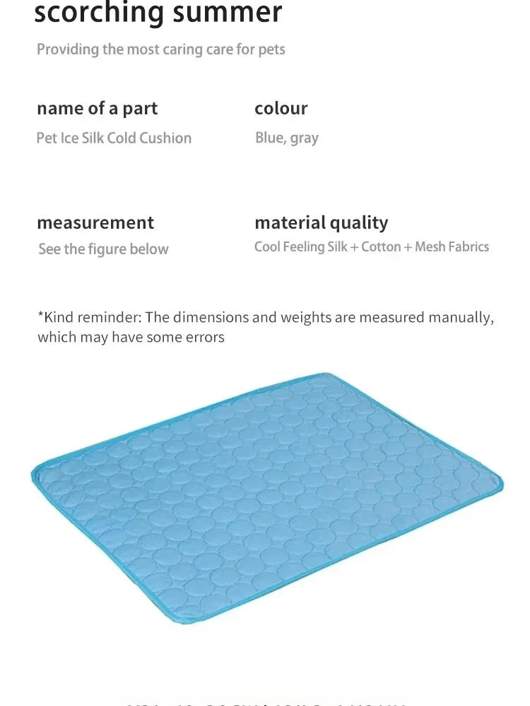 Cat Cooling Mat – Summer Ice Pad for Cats & Small Dogs