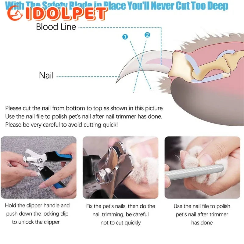 Pet Nail Clipper – Stainless Steel Dog & Cat Grooming Tool