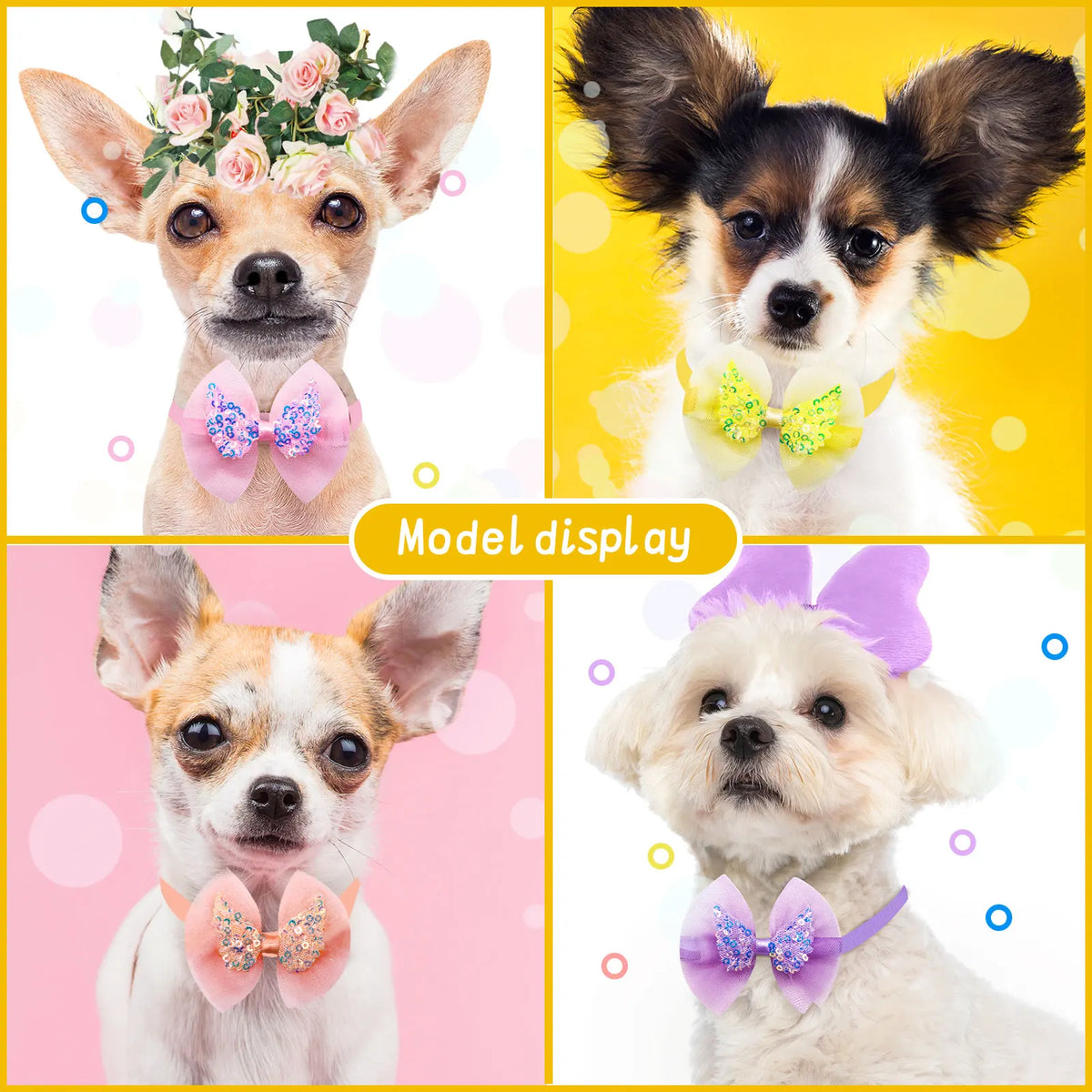 Pet Bow Collar Adjustable Lace Dog & Cat Necktie Set