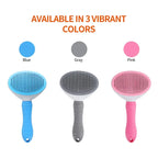Dog Grooming Brush Self Cleaning Pet Hair Removal Comb