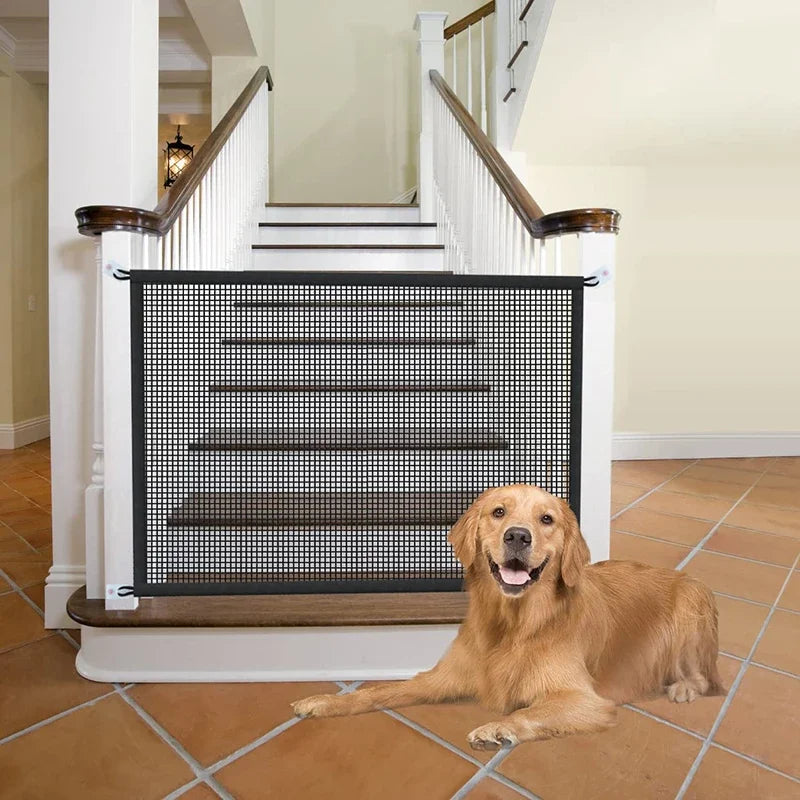 Dog Barrier Fence Folding Mesh Pet Gate for Indoor Safety