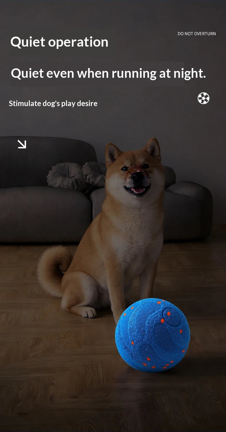 Interactive Dog Toy Automatic Moving Rechargeable Chew Ball