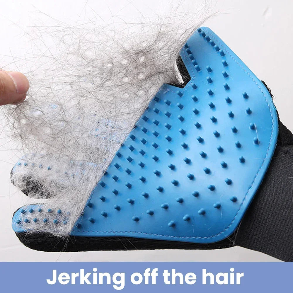 Cat Grooming Glove, Pet Hair Removal & Massage Brush for Cats and Dogs