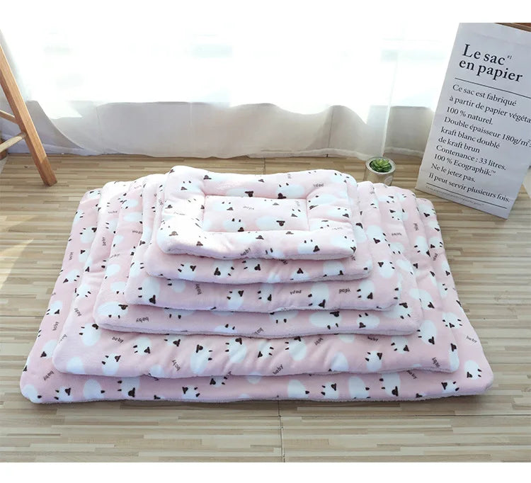 Cat Bed Mat – Double-Sided Plush Washable Bed for Cats & Small Dogs