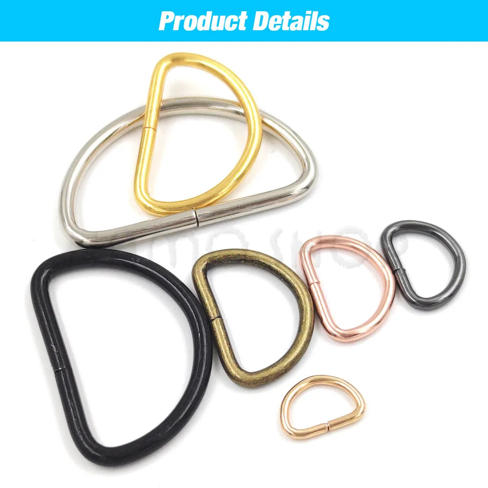 Metal D Ring Buckle – Bag Strap Hardware for Leather Craft DIY