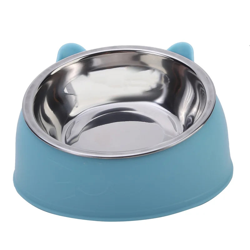 Elevated Cat Bowl – Inclined Stainless Steel Feeding Bowl