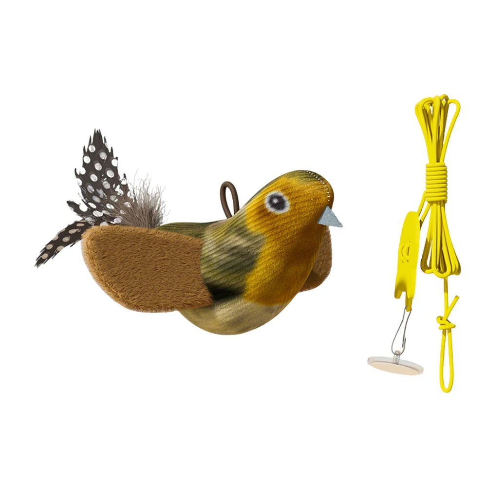 Interactive Bird Cat Toy – Plush Hanging Teaser Toy for Indoor Cats
