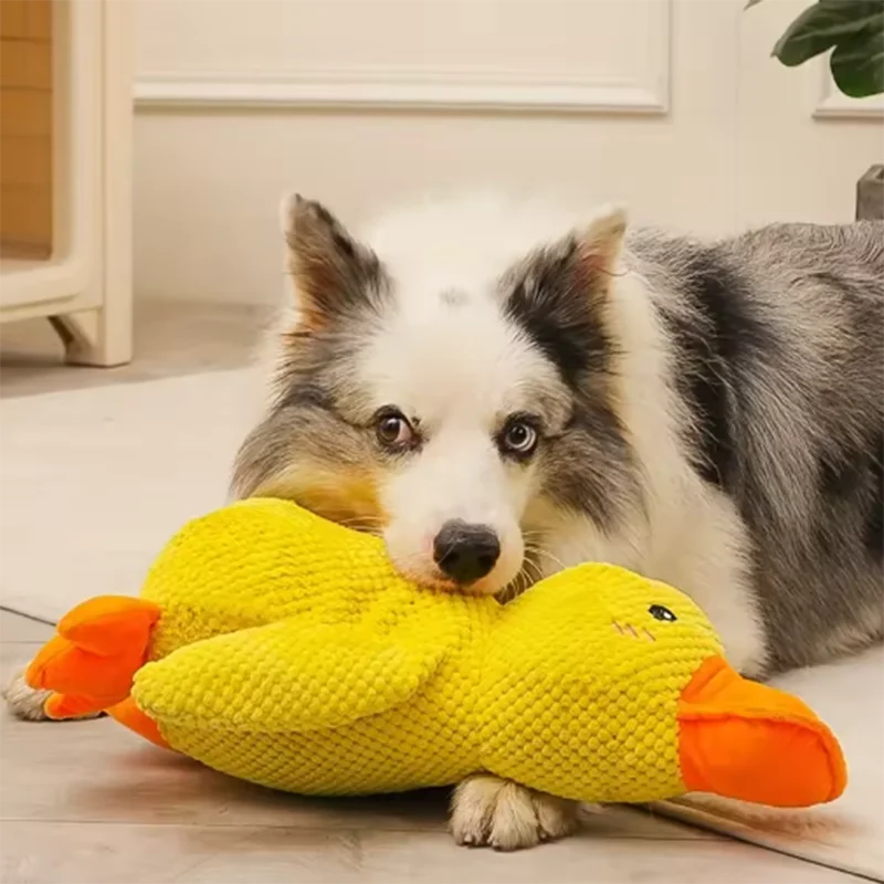 Squeaky Dog Toy Plush Duck Interactive Toy for Dogs