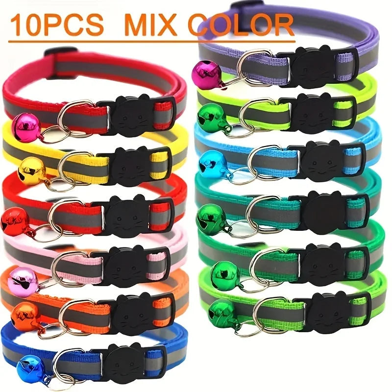 Breakaway Cat Collars – 10-Pack with Bells