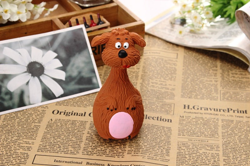 Dog Chew Toy Rubber Squeaky Dental Toy for Dogs & Cats  Character count: 55