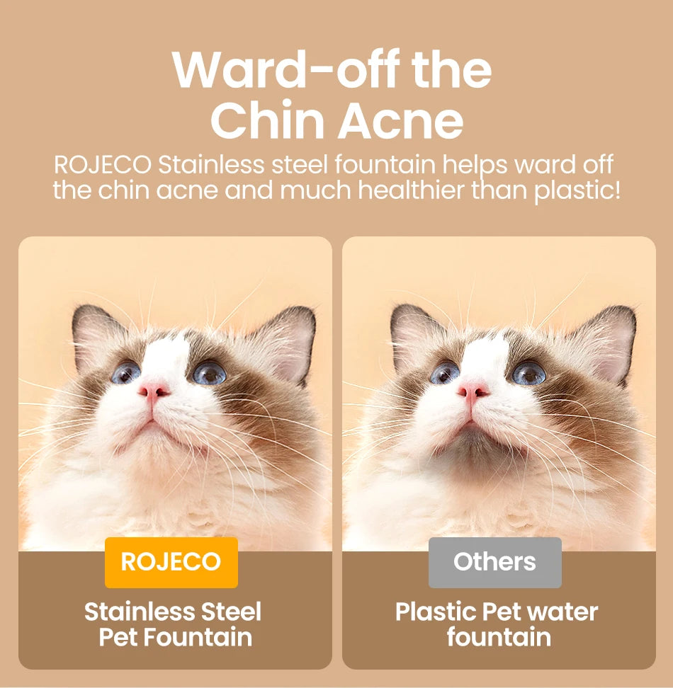 Cat Water Fountain Stainless Steel Automatic Pet Water Dispenser