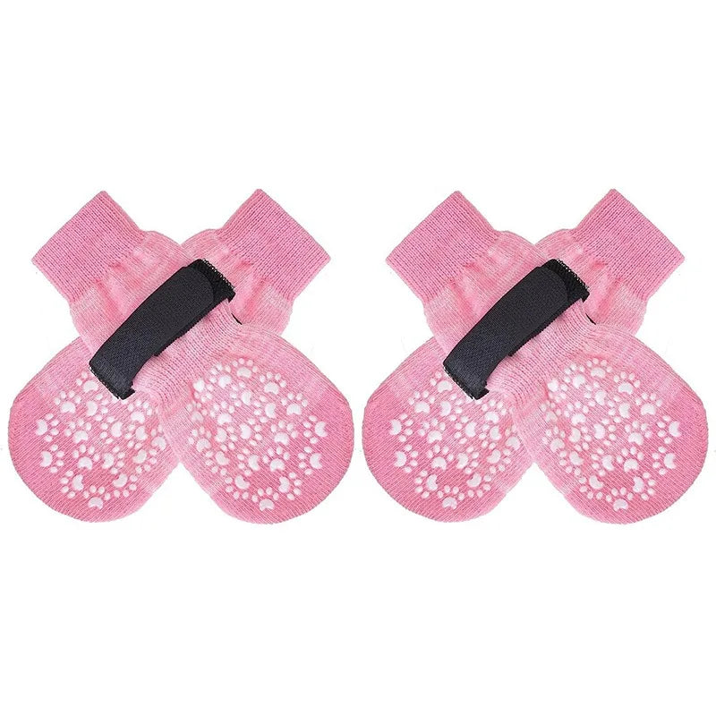 Dog Socks with Straps – Anti Slip Paw Protector for Indoor Floors
