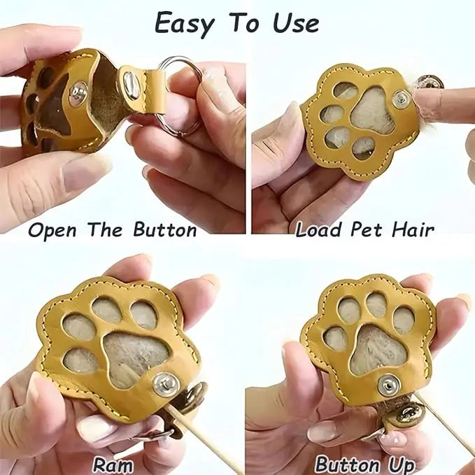 Dog Hair Keepsake Keychain – Leather
