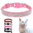 Pink Cat Collar with Rhinestones, Bell & Breakaway Buckle