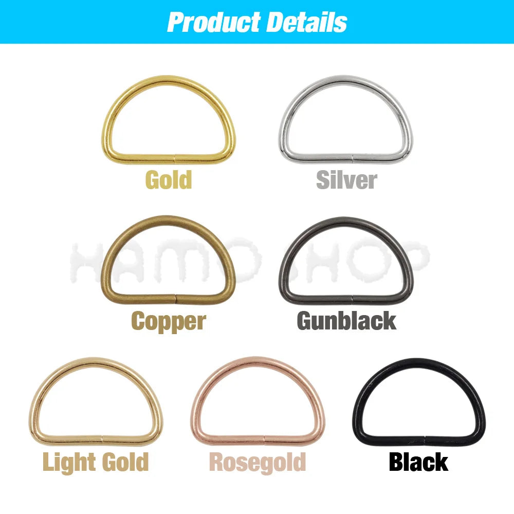 Metal D Ring Buckle – Bag Strap Hardware for Leather Craft DIY