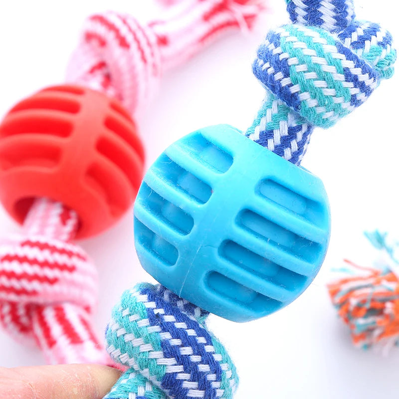 Dog Rope Ball Toy – Double Knot Chew Toy for Dogs