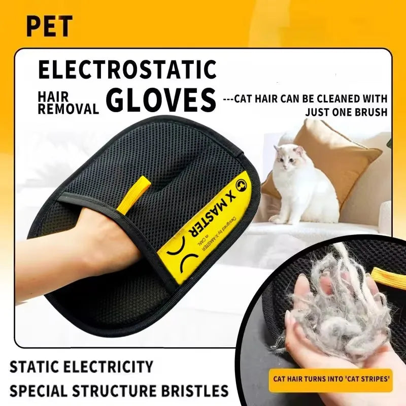 Pet Hair Remover Glove – Reusable Cat & Dog Grooming Mitt