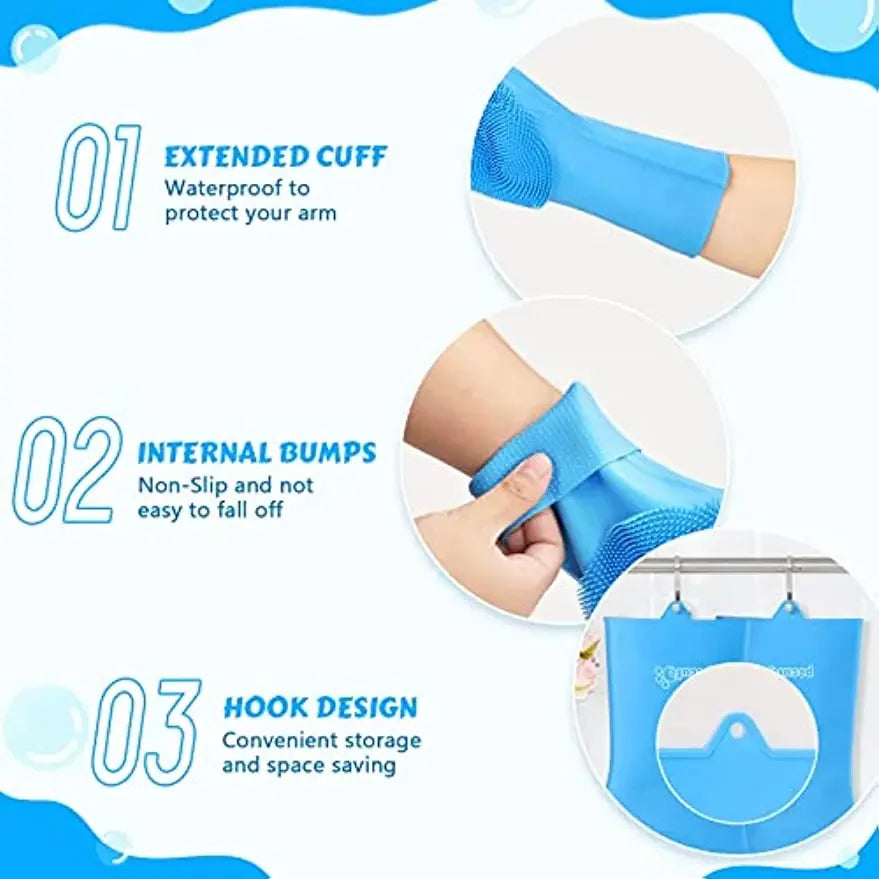 Pet Grooming Gloves, Silicone Dog & Cat Bathing Brush