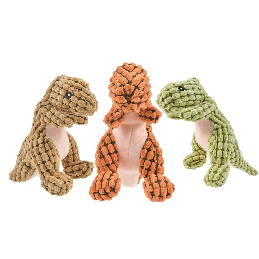 Plush Dog Toy Dinosaur Chew Toy for Small Dogs
