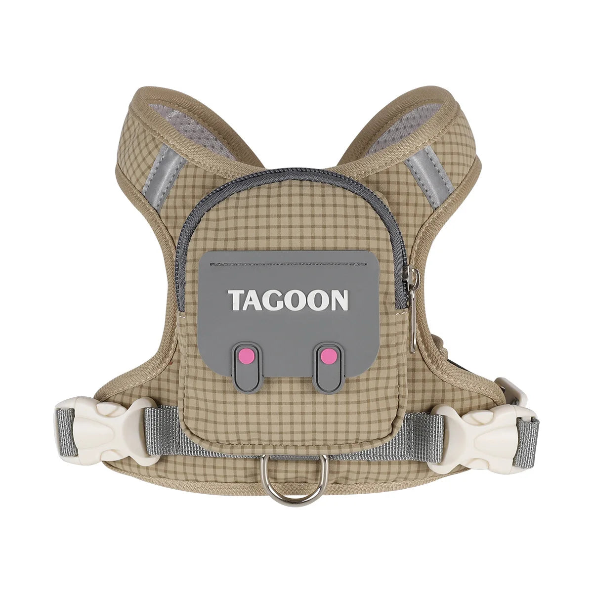Adjustable Dog Harness – Plaid Vest for Small & Medium Dogs