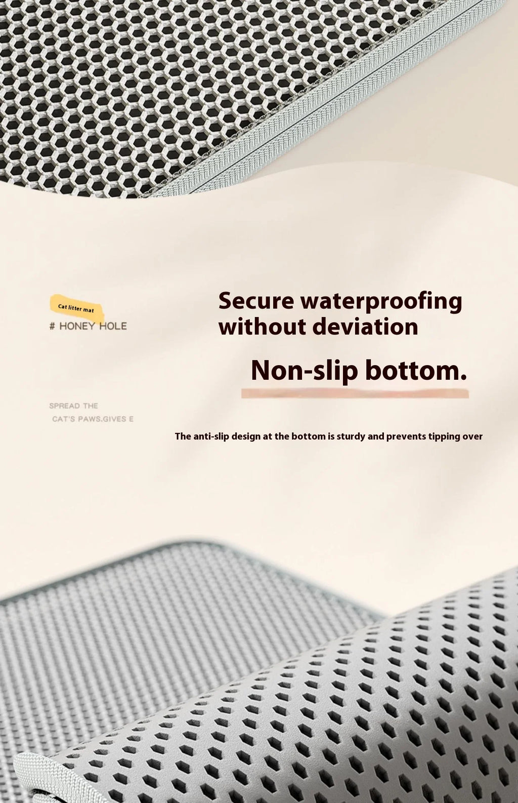 Cat Litter Mat – 2-Layer Waterproof Sand Trapping Mat