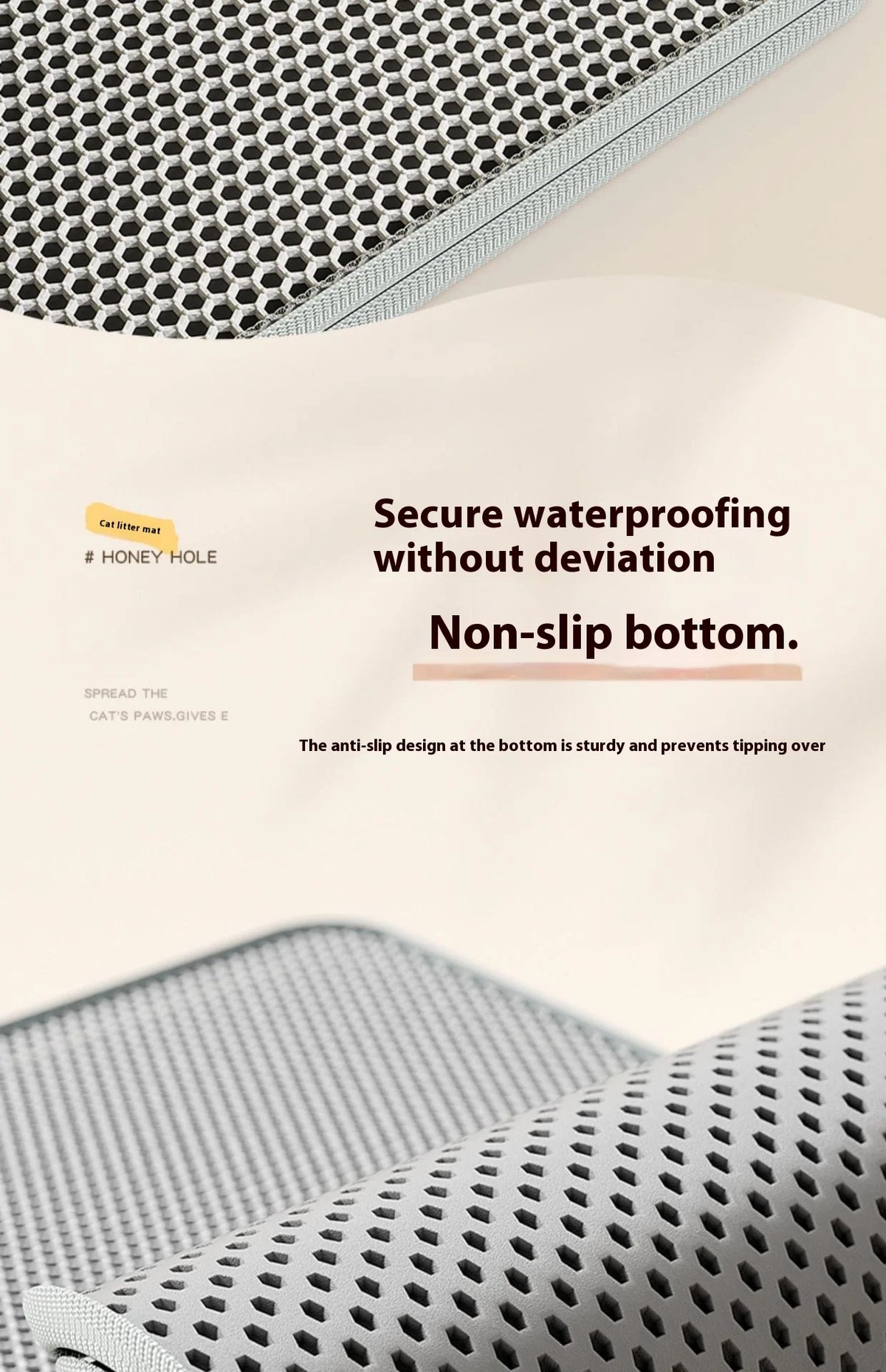 Cat Litter Mat – 2-Layer Waterproof Sand Trapping Mat