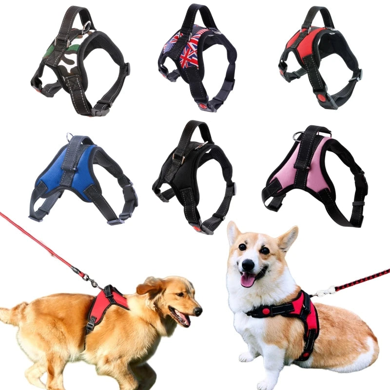 Dog Harness Vest – Padded Reflective Adjustable