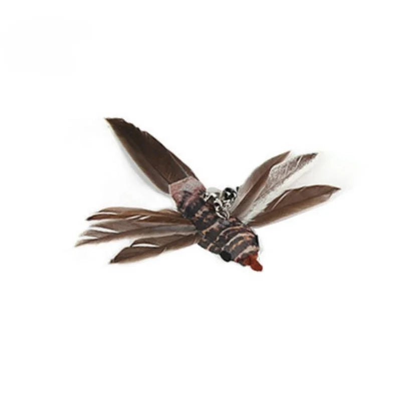 Interactive Feather Cat Wand with Bell & Suction Cup