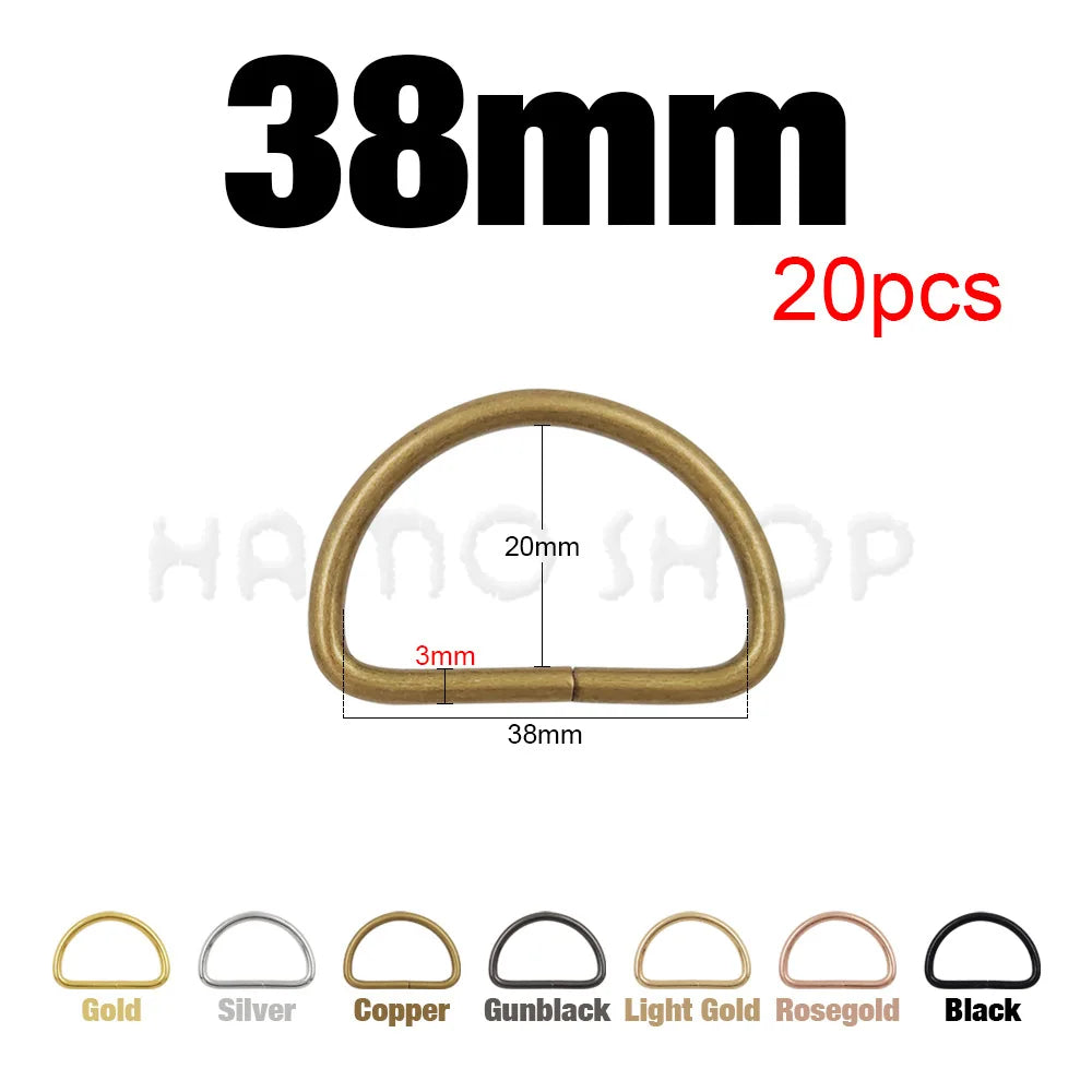 Metal D Ring Buckle – Bag Strap Hardware for Leather Craft DIY