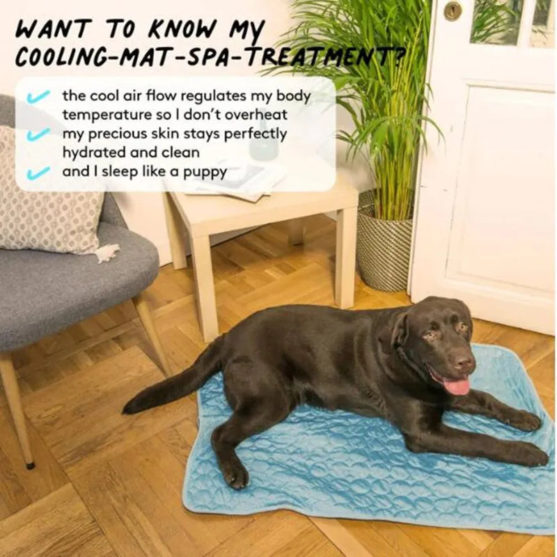 Dog Cooling Mat – Self-Cooling Washable Summer Pet Pad