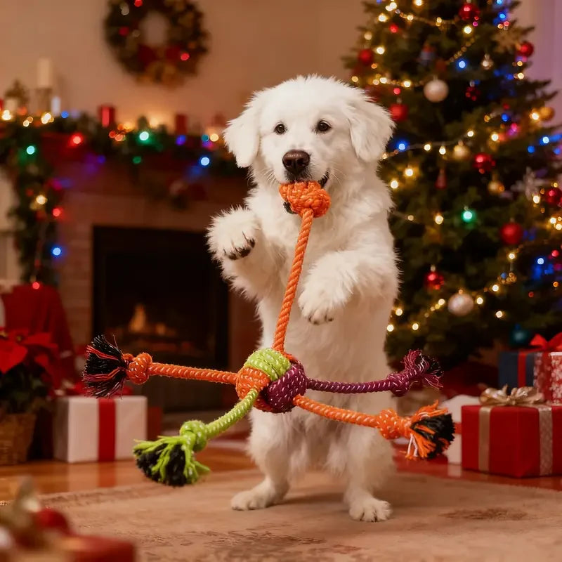 Dog Rope Toy – 30cm Linen Tug & Chew Toy