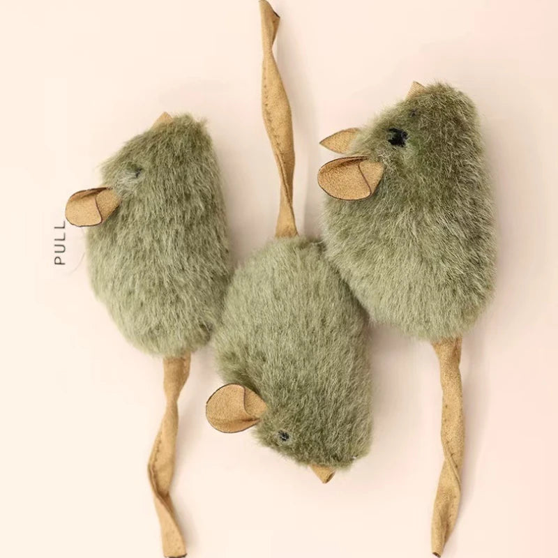 Interactive Mouse Cat Toy – Chirping Plush Toy for Kittens