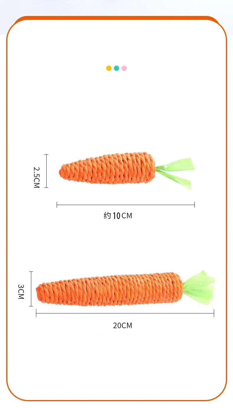 Cat Chew Toy – Carrot Interactive Dental & Scratcher Toy